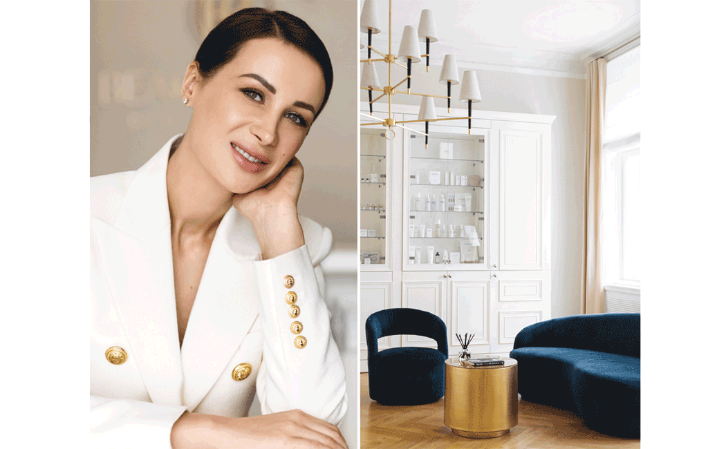 VONsociety: Beauty Embassy, Portrait Nona Smelanski und Ansicht Empfangsbereich